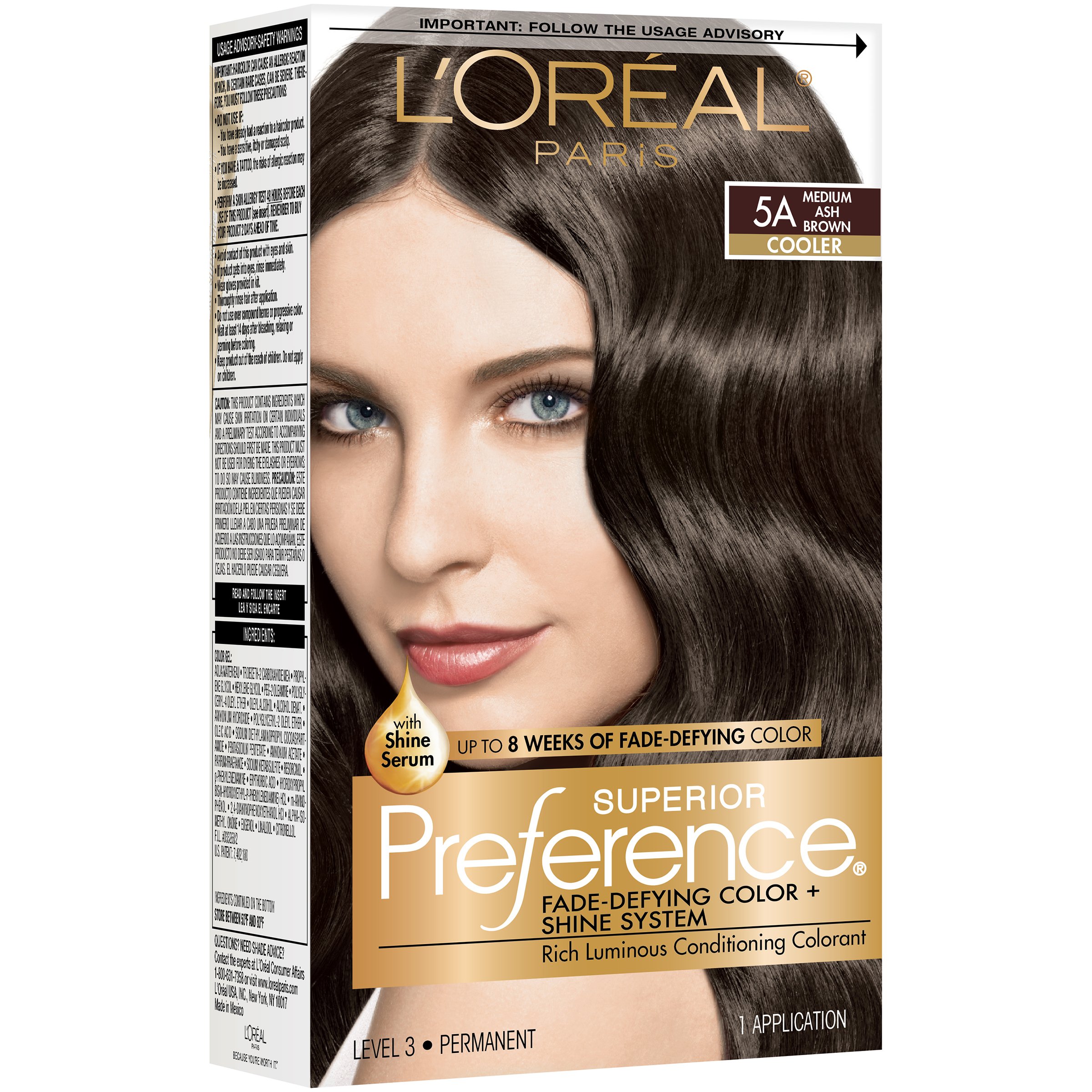 L'Oréal Paris Superior Preference Permanent Hair Color, 5A Medium Ash Brown  - Shop Hair Color at H-E-B