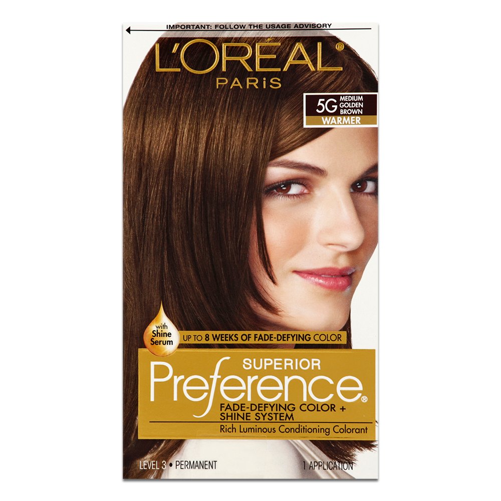 L'Oréal Paris Superior Preference Permanent Hair Color, 5G Medium Golden  Brown - Shop Hair Care at H-E-B