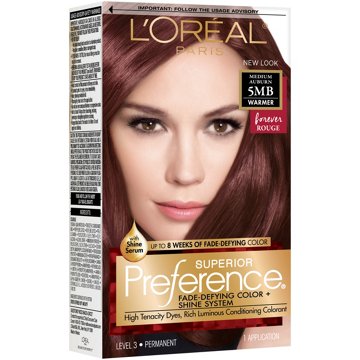 L'Oréal Paris Superior Preference Permanent Hair Color, 5MB Medium Auburn