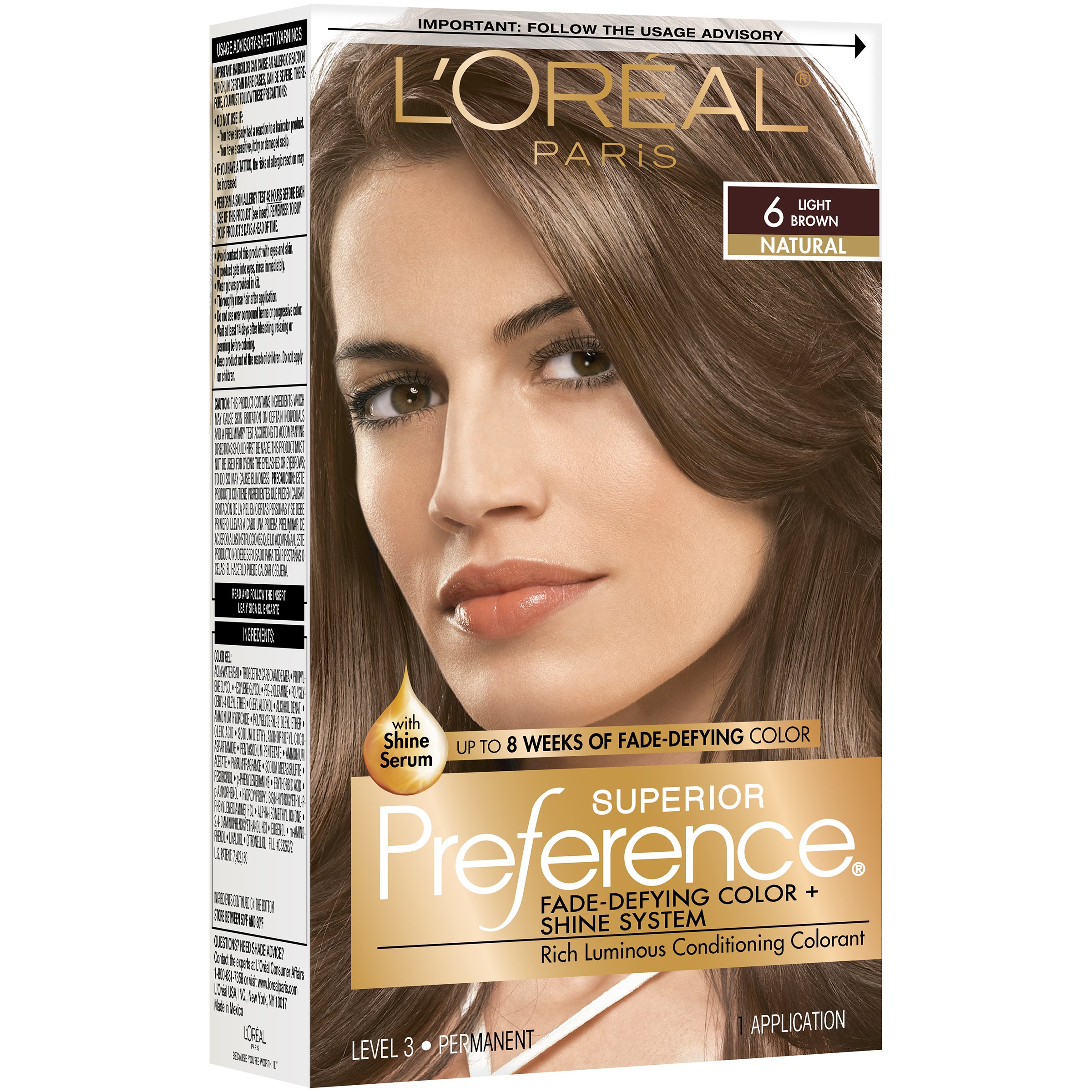 L'Oréal Paris Superior Preference Permanent Hair Color, 6 Light Brown -  Shop Hair Care at H-E-B