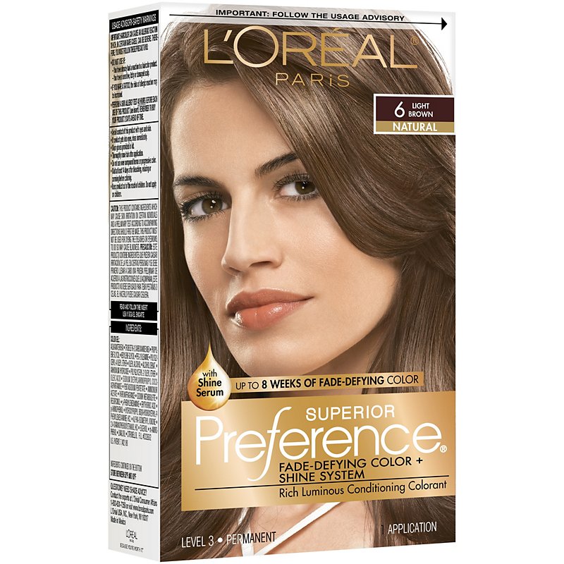 L'Oréal Paris Superior Preference Permanent Hair Color, 6 Light Brown -  Shop Hair Care at H-E-B