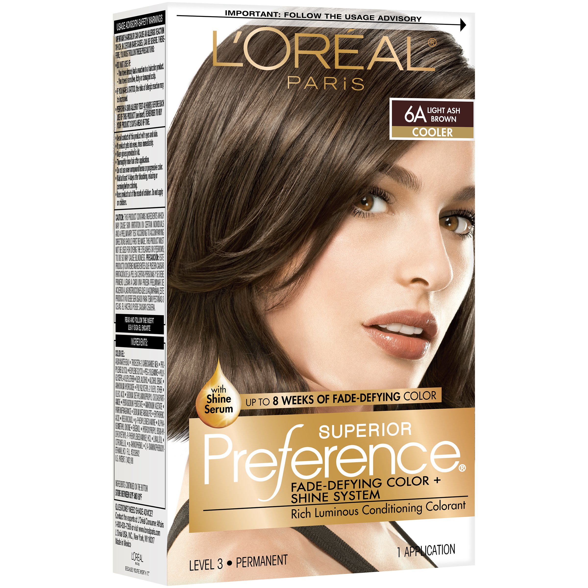 L'Oréal Paris Superior Preference Permanent Hair Color, 6A Light Ash Brown  - Shop Hair Color at H-E-B