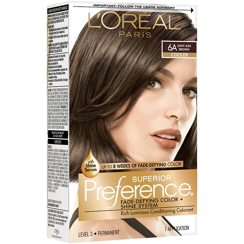 L'Oréal Paris Superior Preference Permanent Hair Color, 6A Light Ash Brown  - Shop Hair Care at H-E-B