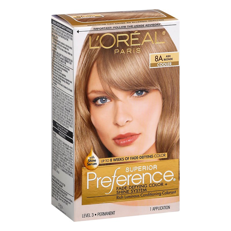 parallel Bediende Hilarisch L'Oreal Paris Superior Preference Permanent Hair Color, 8A Ash Blonde -  Shop Hair Care at H-E-B