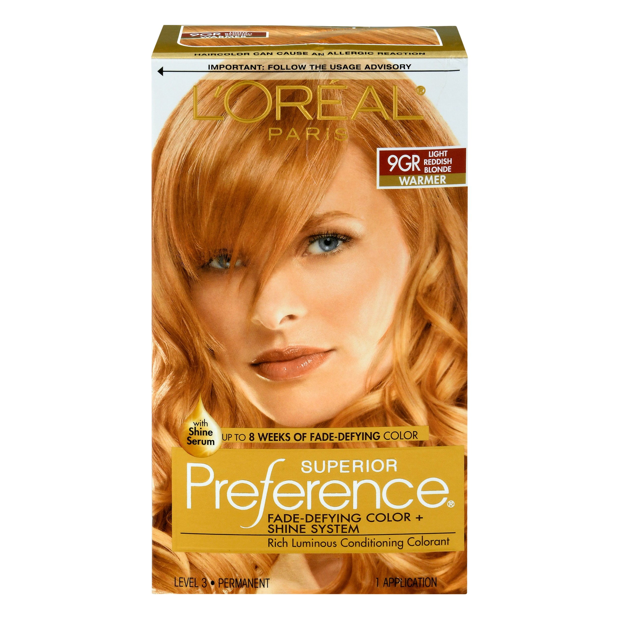 L'Oréal Paris Superior Preference Permanent Hair Color, 9GR Light Golden  Reddish Blonde - Shop Hair Care at H-E-B