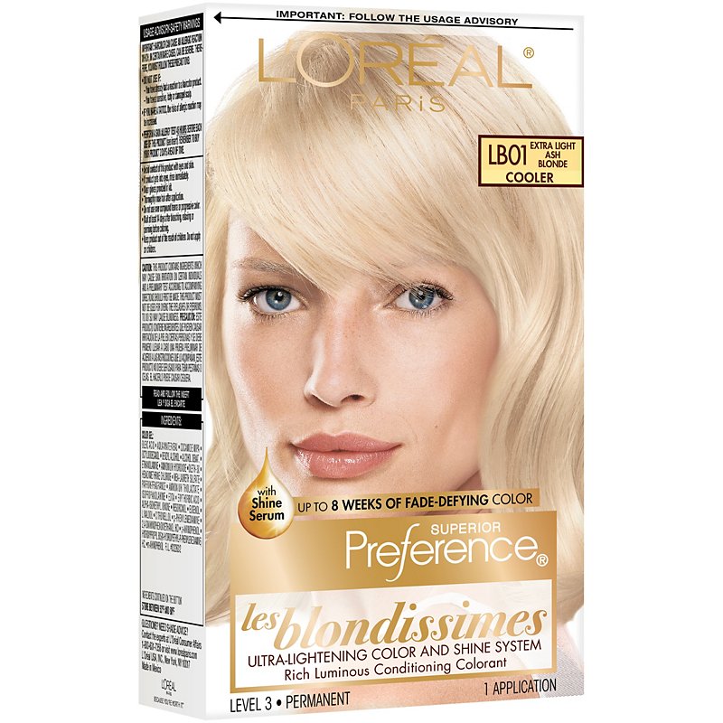 L'Oréal Paris Superior Preference Permanent Hair Color, LB01 Extra Light  Ash Blonde - Shop Hair Care at H-E-B