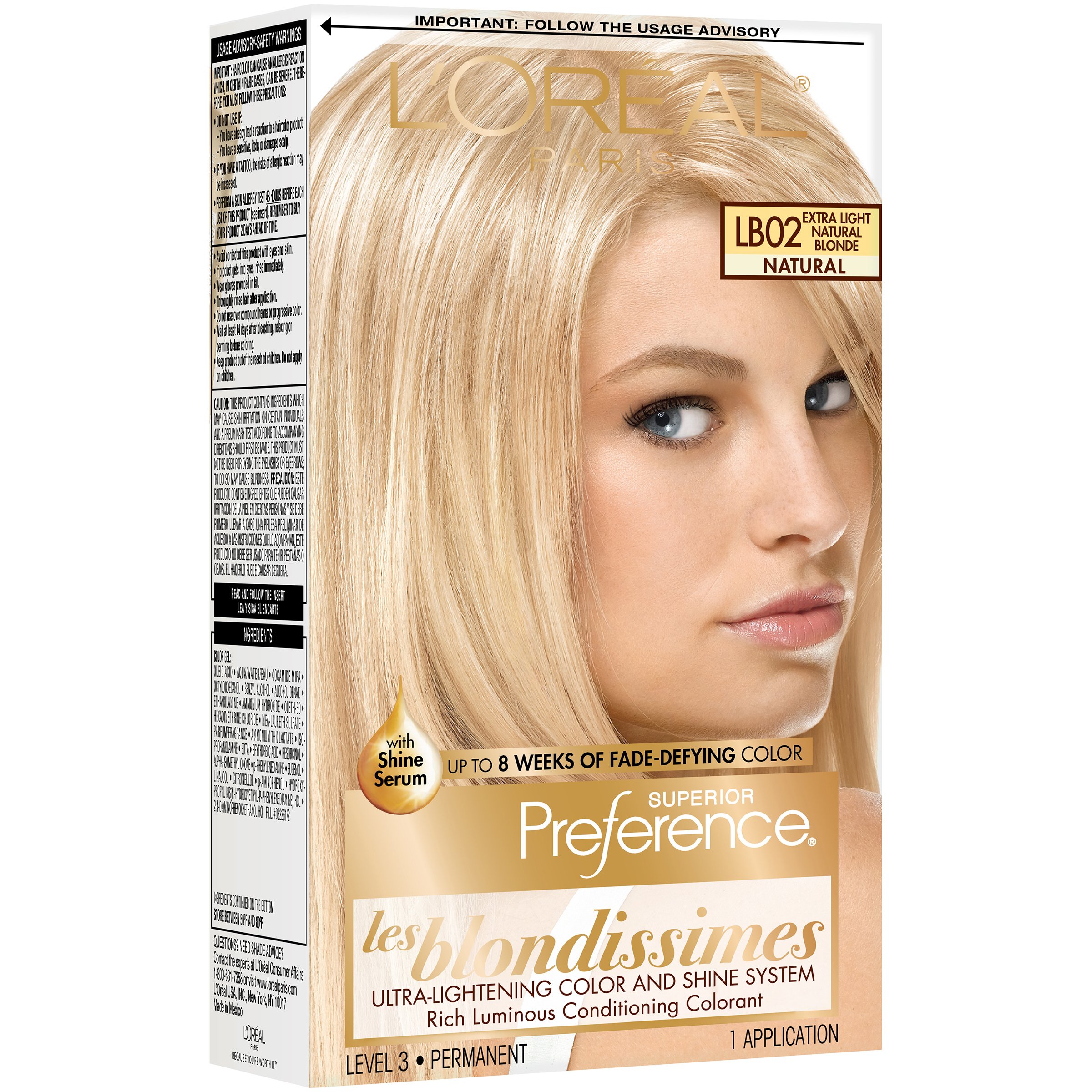 L'Oreal Paris Superior Preference Permanent Hair Color, LB02 Extra