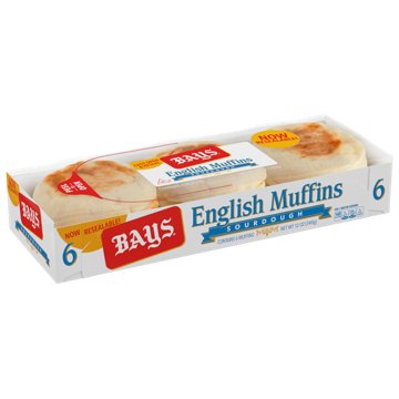 Bays Sourdough English Muffins, 6 ct