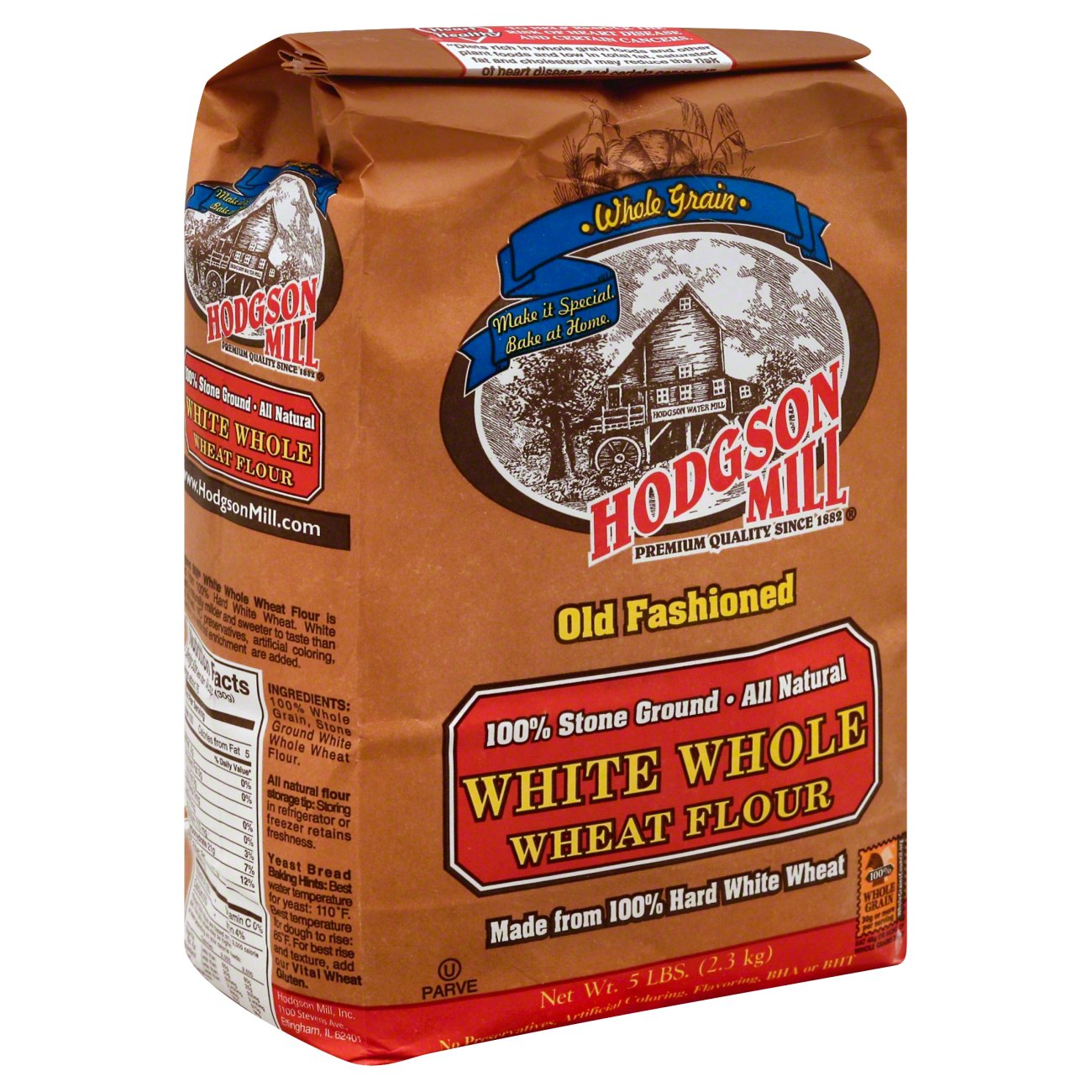 Hodgson Mill Whole Grain White Wheat Flour Shop Flour at HEB