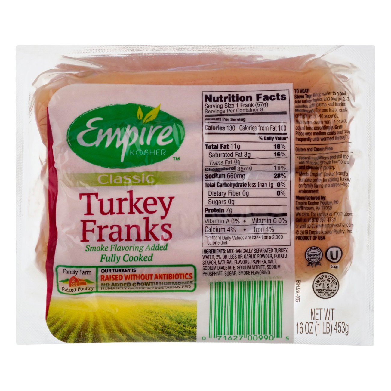 Empire Kosher Turkey Franks Classic Shop Sausages & hot dogs at HEB