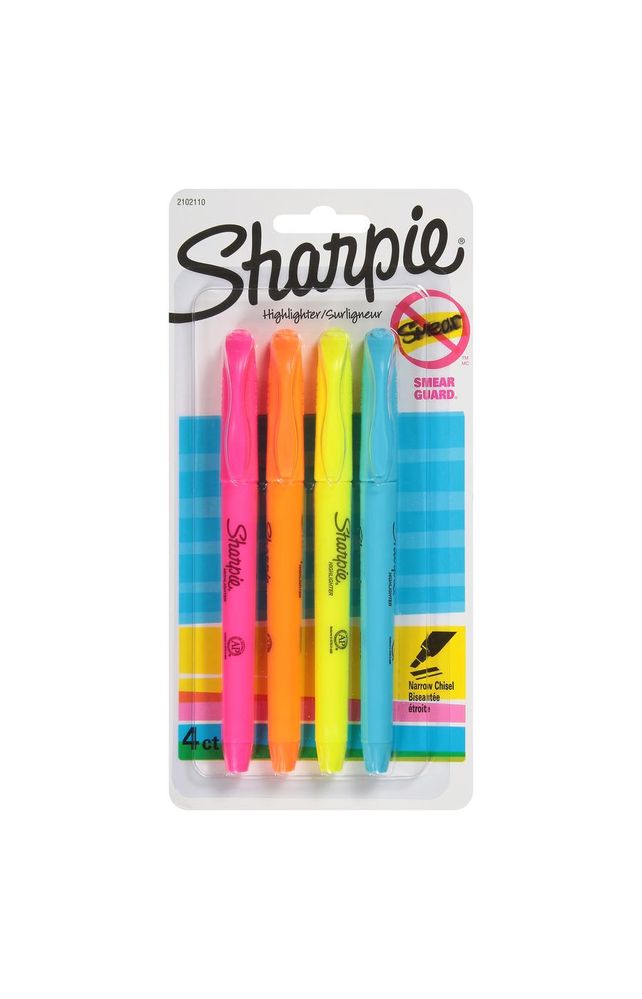 Sharpie Narrow Chisel Tip Pocket Highlighters Assorted Ink Shop
