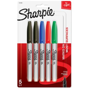 Sharpie Fine Tip Permanent Markers - Assorted Ink, 4 pk