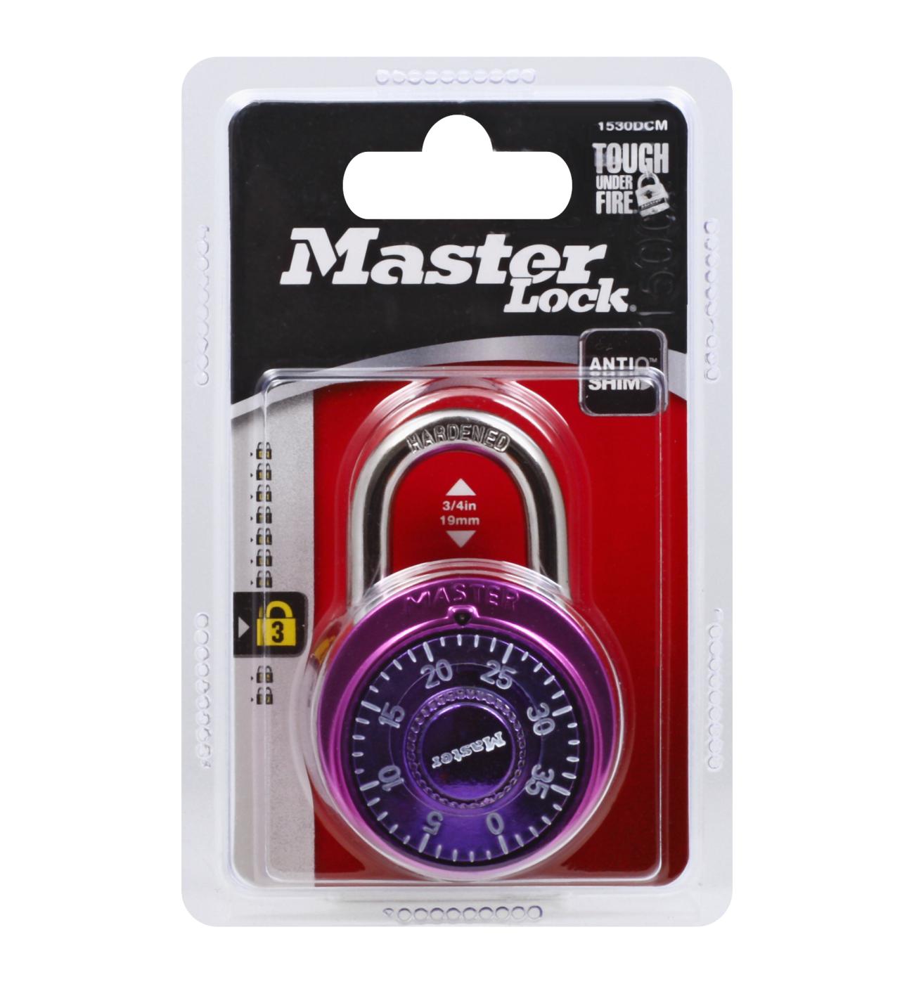 Master Lock 1530DCM Combination Lock - Assorted Colors; image 1 of 3
