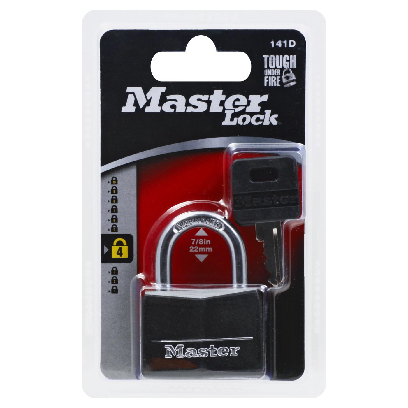 Master Lock 141D Solid Body Padlock - Black; image 1 of 2