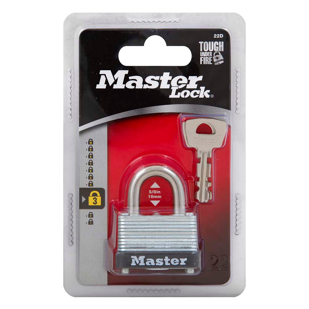 Master Lock 22D Wide Laminated Steel Warded Padlock Shop Locks & Keys