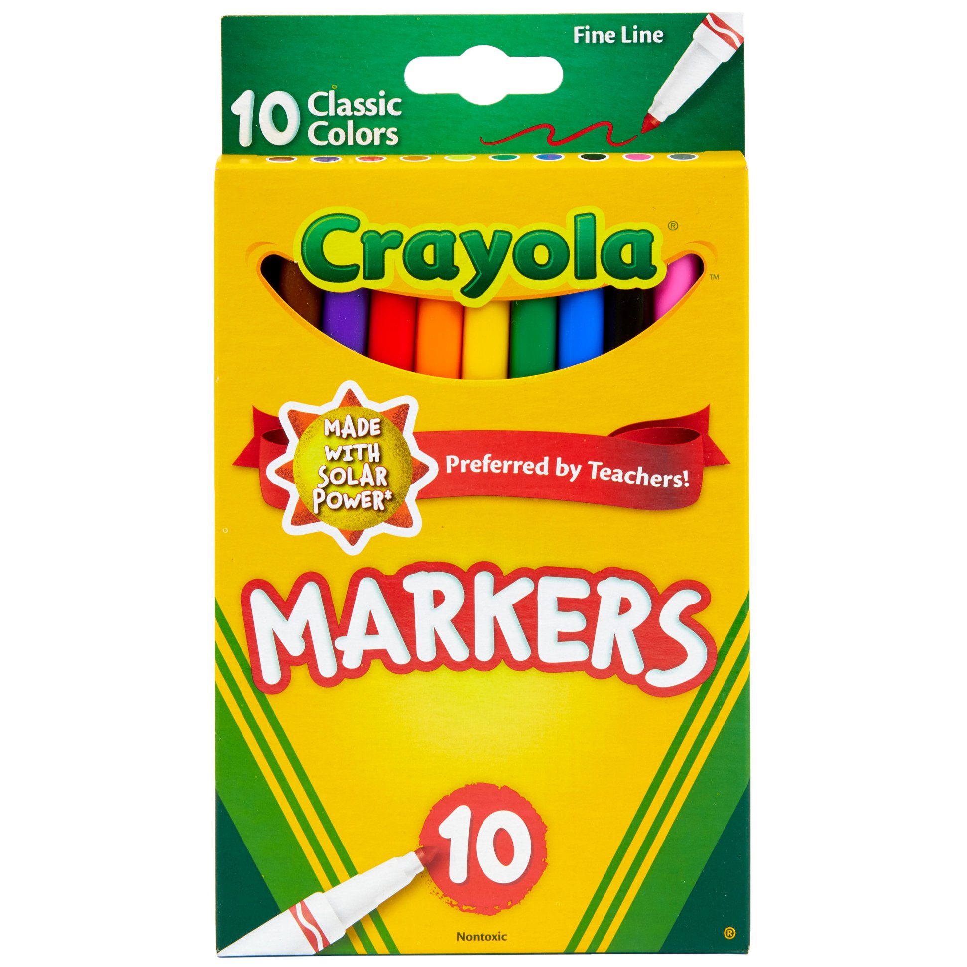 Crayola Fabric Marker Classpack, Ten Assorted Colors, 80/Box - Yahoo  Shopping