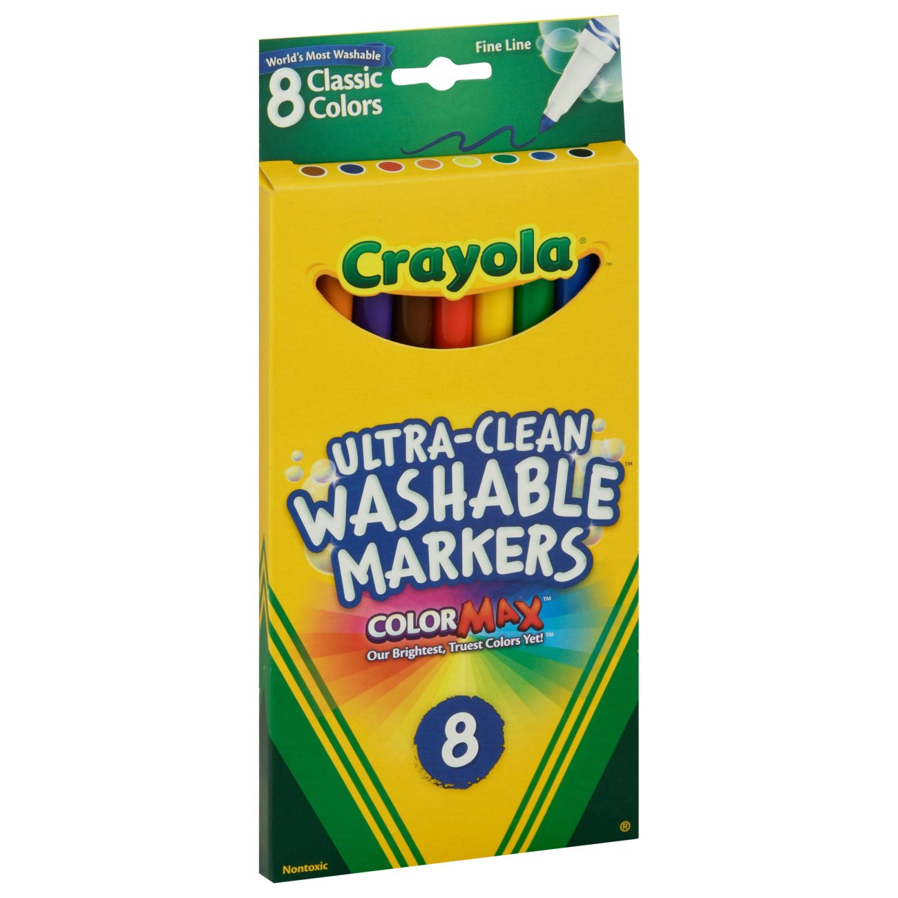 8ct Crayola Washable Markers Classic Colors Broad Tip