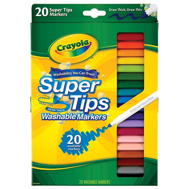 Crayola Super Tips Washable Markers - Assorted Color - Shop School