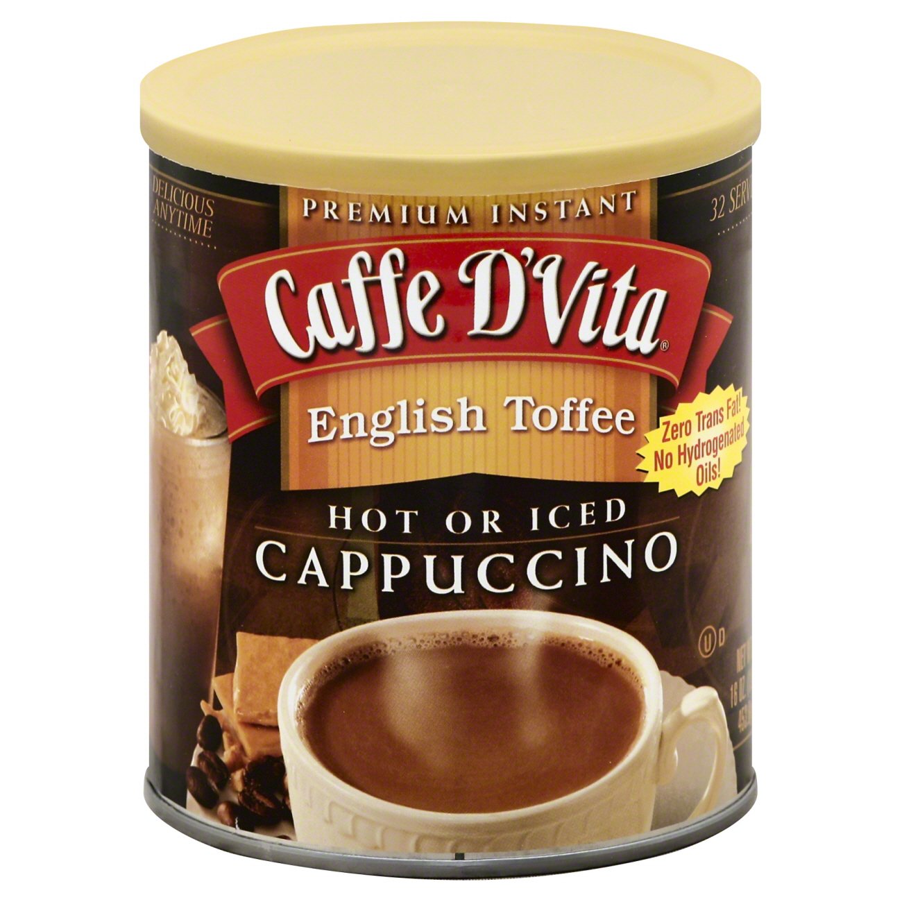 Caffe D'Vita Premium Instant English Toffee Cappuccino Shop Coffee at