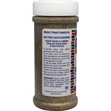 Bolner's Fiesta Salt Free Fajita Seasoning, 5 oz
