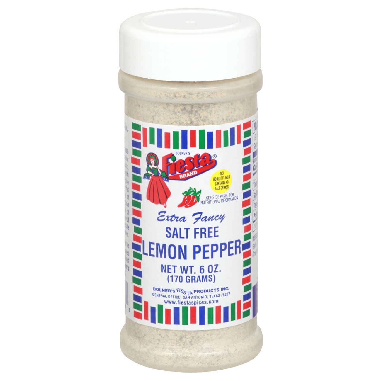 Bolner's Fiesta Extra Fancy Salt-Free Lemon Pepper Plus Recipe Booklet  Bundle 645038737988