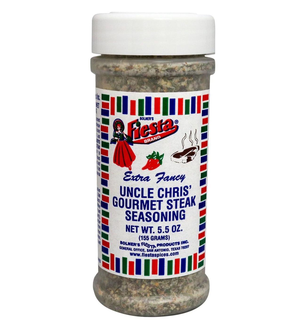 Bolner's Fiesta Uncle Chris' Gourmet Steak Seasoning; image 1 of 2