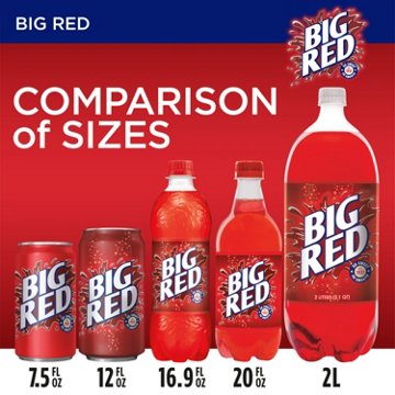 Big Red Soda Glass Bottle, 12 oz