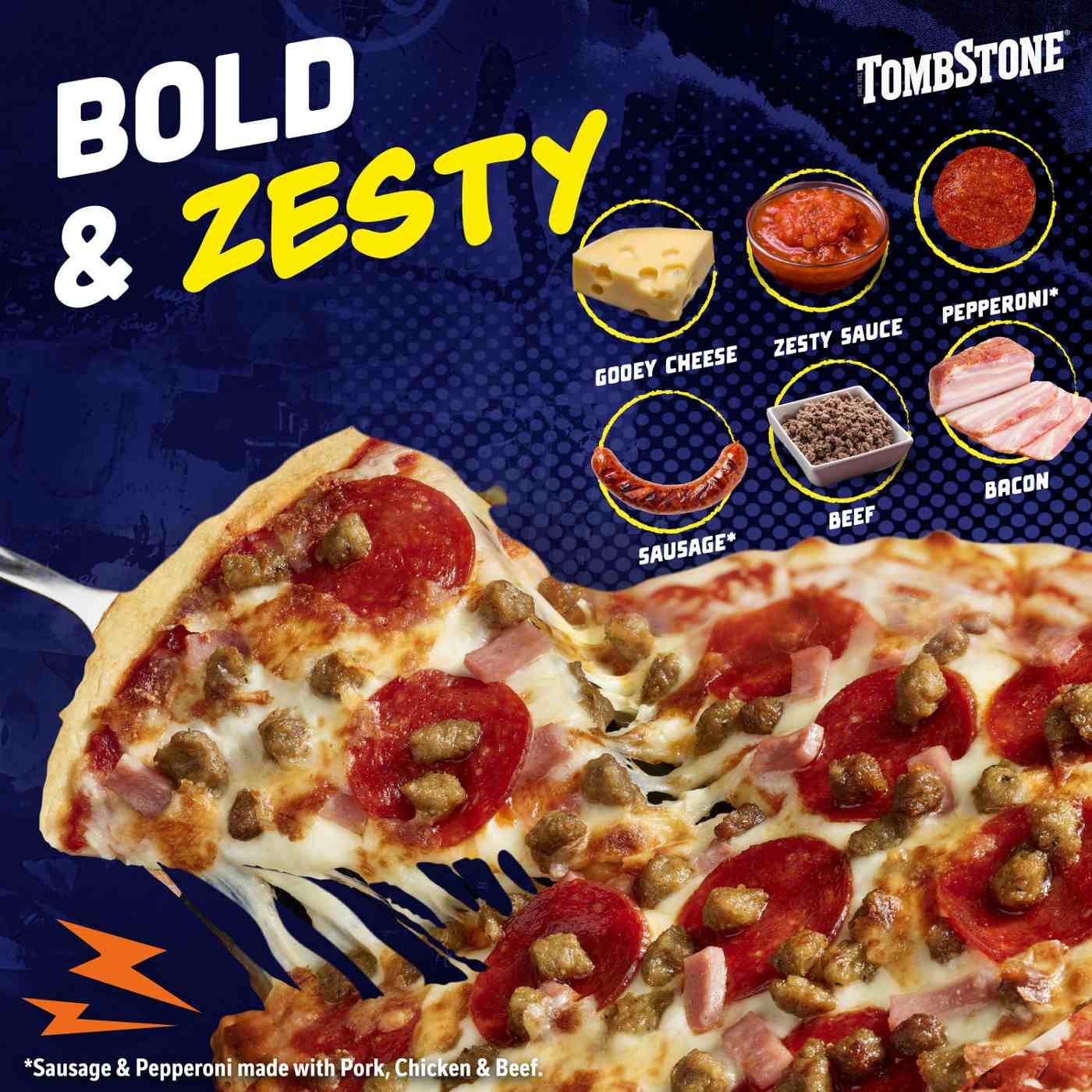 Tombstone 4 Meat Frozen Pizza; image 12 of 13