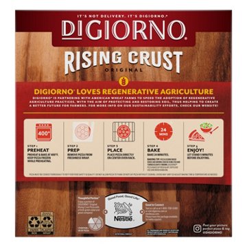 DiGiorno Rising Crust Three Meat Frozen Pizza, 27.1 oz