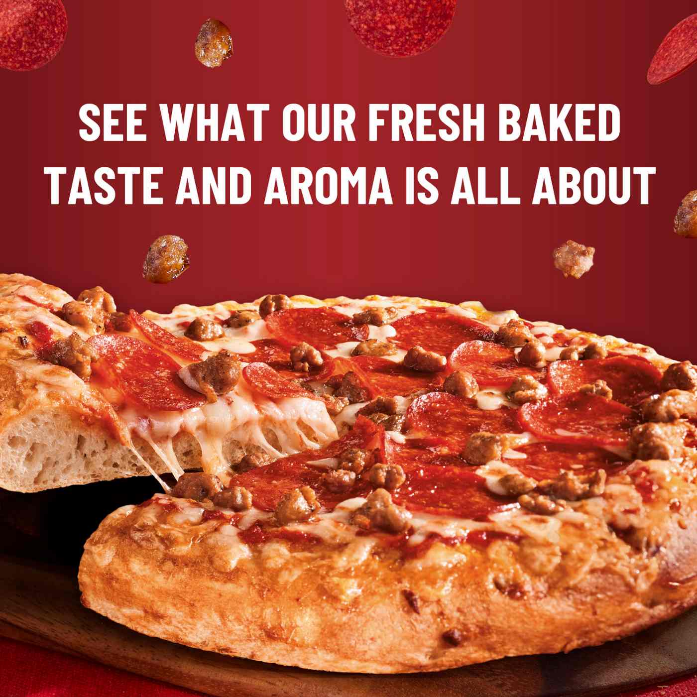 DiGiorno Rising Crust Three Meat Frozen Pizza; image 4 of 8