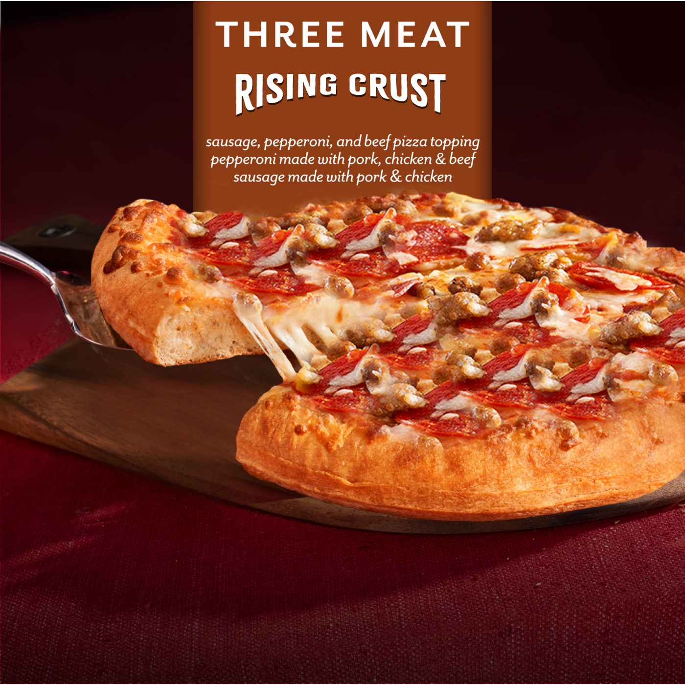 DiGiorno Rising Crust Frozen Pizza - Three Meat; image 5 of 5