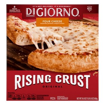 DiGiorno Rising Crust Four Cheese Frozen Pizza, 24.6 oz