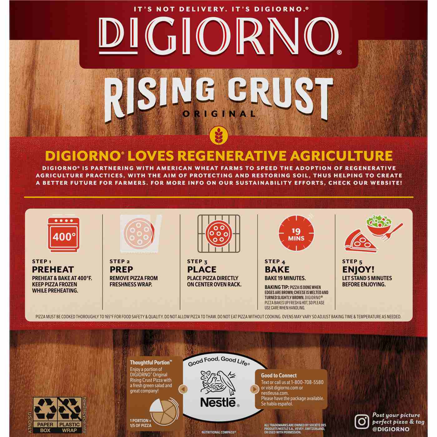 DiGiorno Rising Crust Frozen Pizza - Four Cheese; image 4 of 5