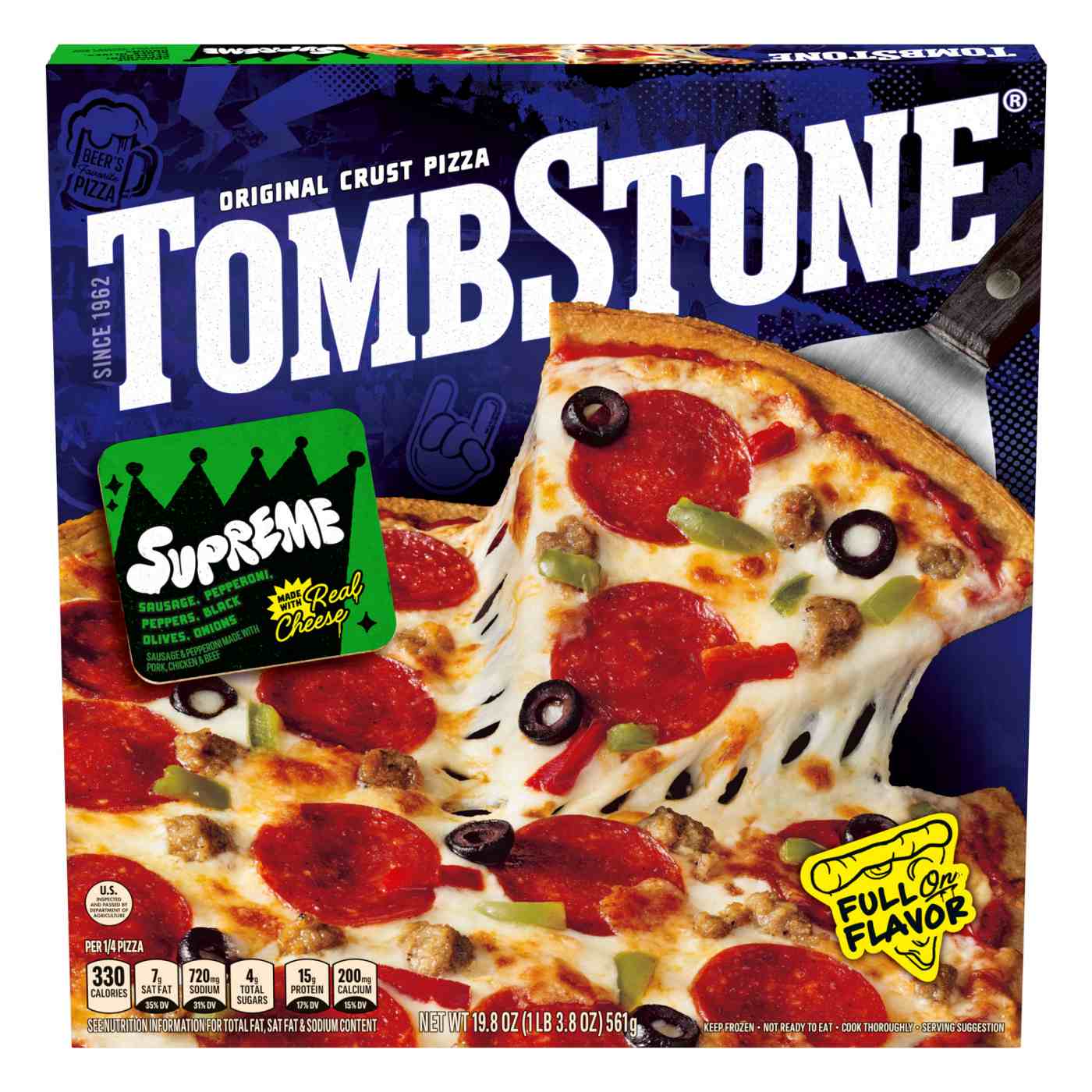 Tombstone Frozen Original Crust Supreme Pizza; image 1 of 12