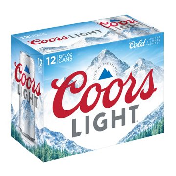 Coors Light Beer 12 pk Cans, 12 oz