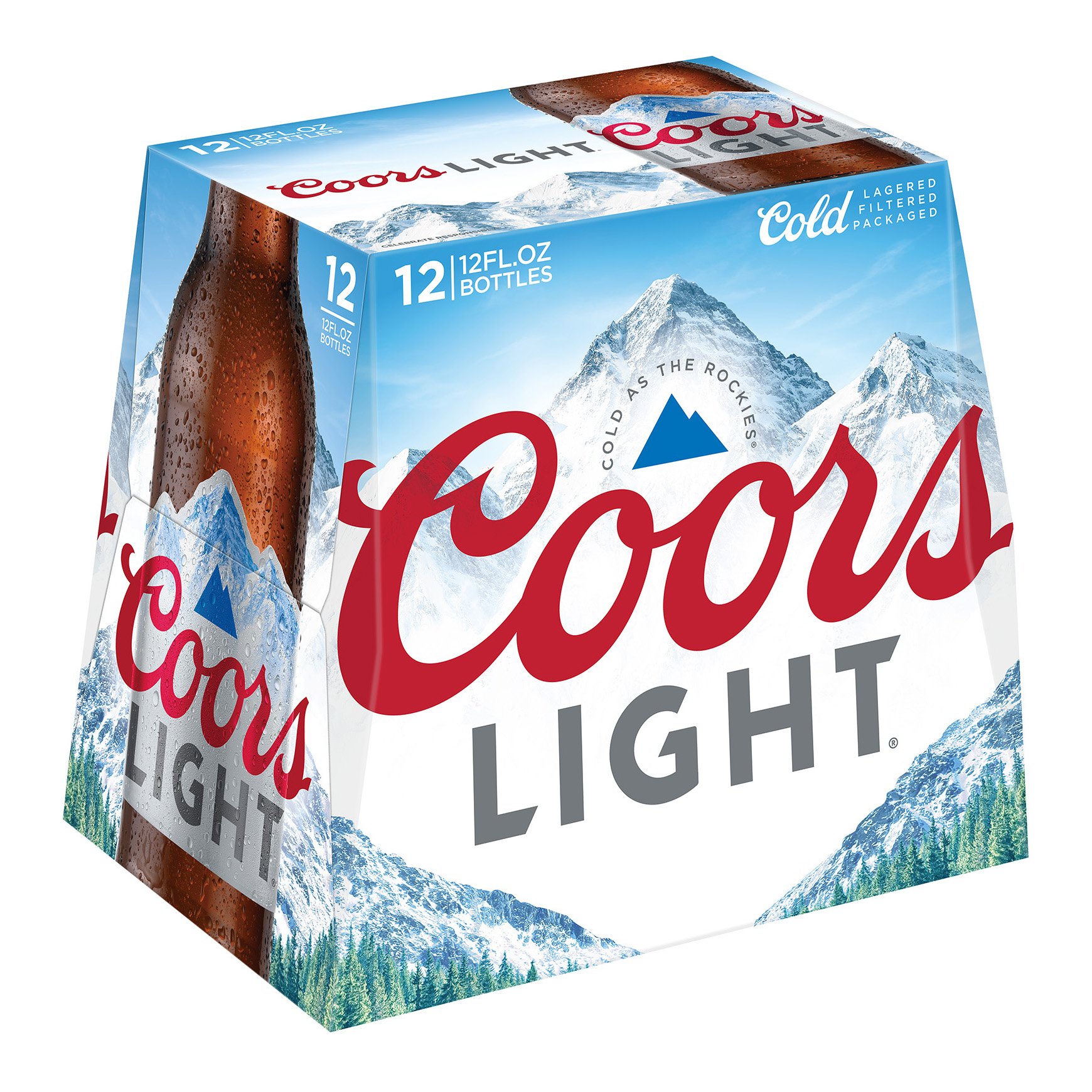 Coors Light Beer 12 Pk Longneck Bottles