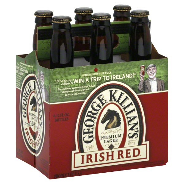 George Killian's Irish Red Premium Lager Beer 6 pk Bottles - Shop Beer ...