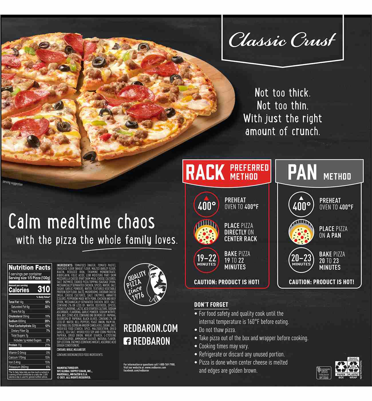 Red Baron Special Deluxe Classic Crust Frozen Pizza; image 6 of 7