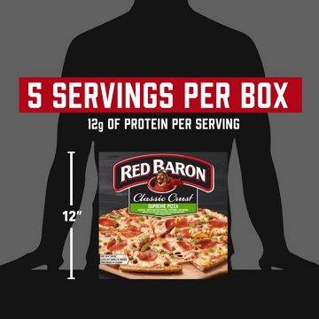 Red Baron Supreme Classic Crust Frozen Pizza, 23.46 oz