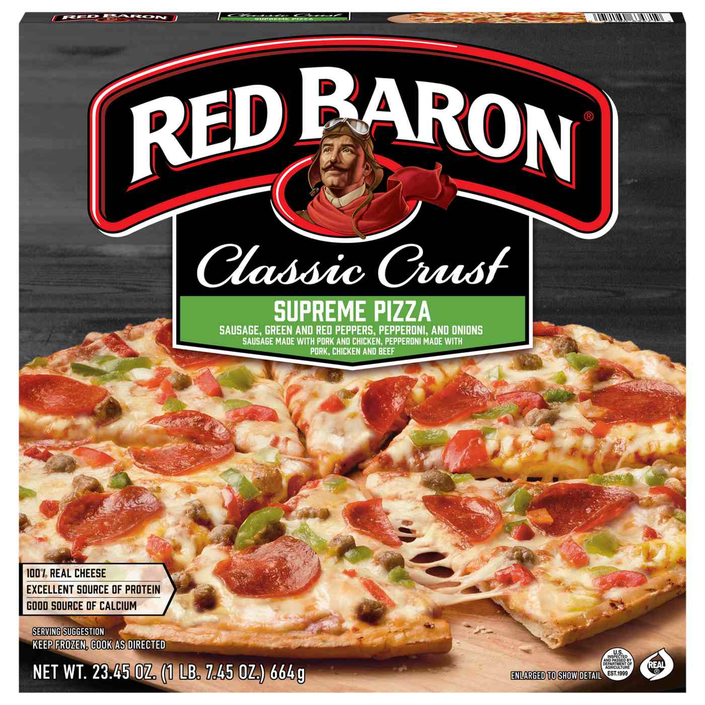 Red Baron Supreme Classic Crust Frozen Pizza; image 1 of 10