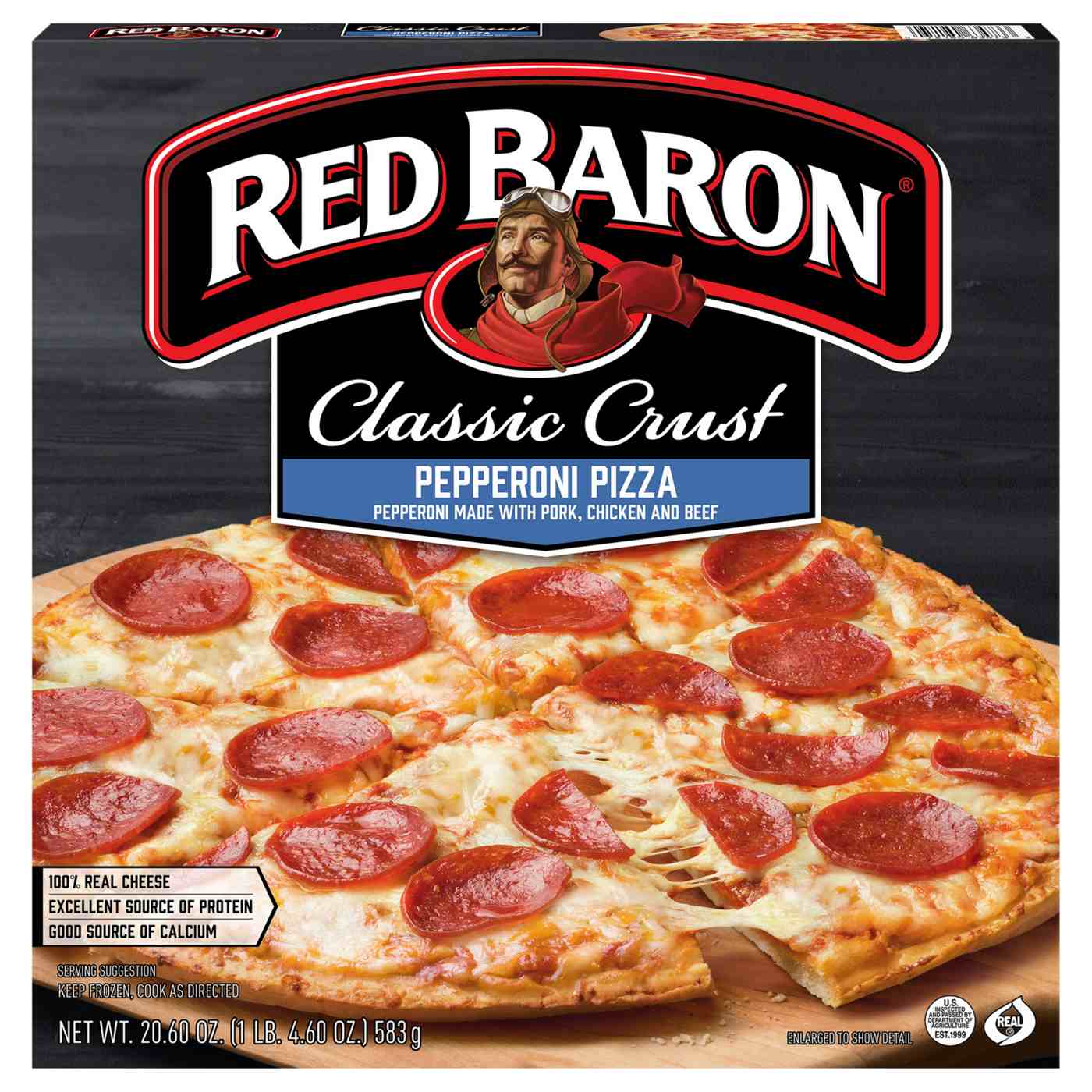 Red Baron Pepperoni Classic Crust Frozen Pizza; image 1 of 10