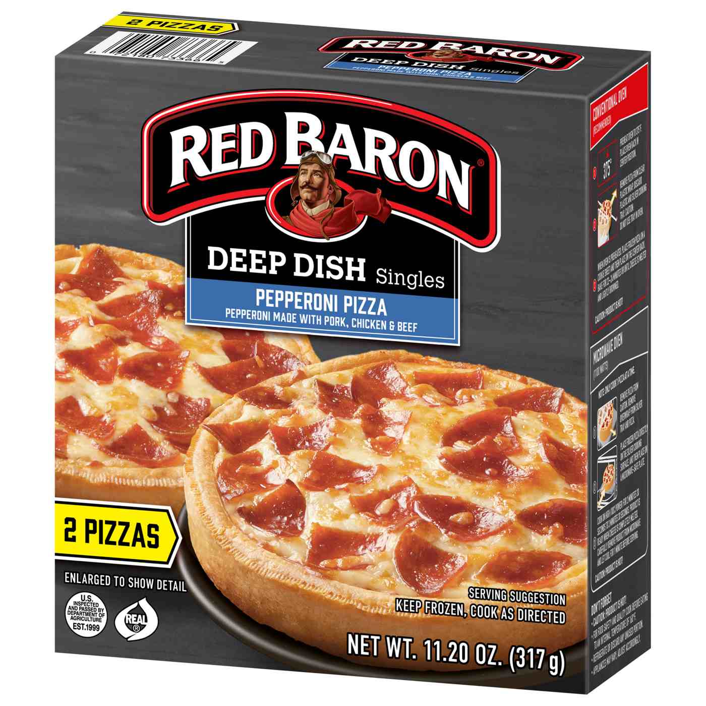 Red Baron Pepperoni Deep Dish Personal Frozen Pizza; image 8 of 10