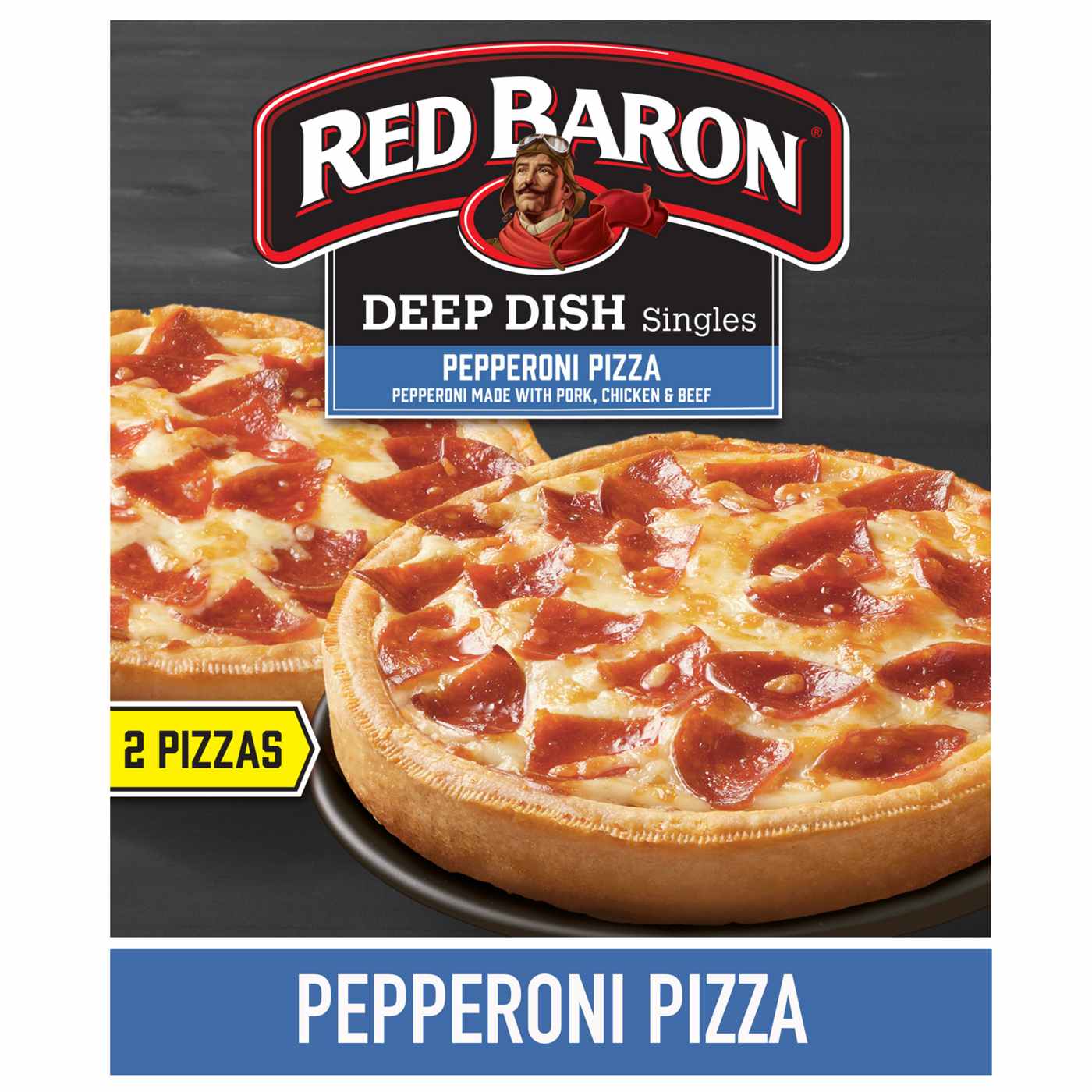 Red Baron Pepperoni Deep Dish Personal Frozen Pizza; image 9 of 10