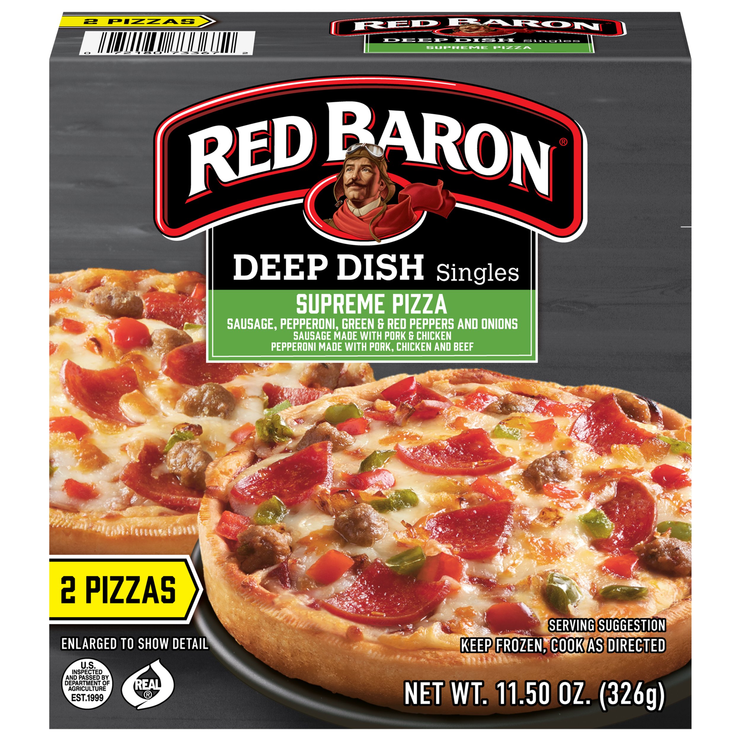 Red Baron Deep Dish Frozen Pizza Singles - Supreme - Shop Pizza at H-E-B