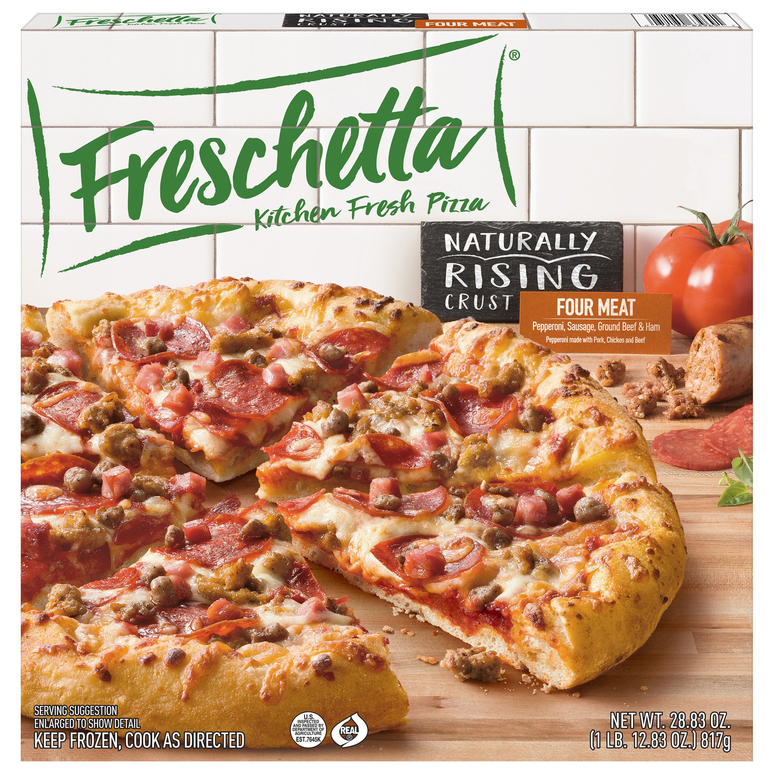 Freschetta Rising Crust Frozen Pizza Four Meat Shop Pizza at HEB