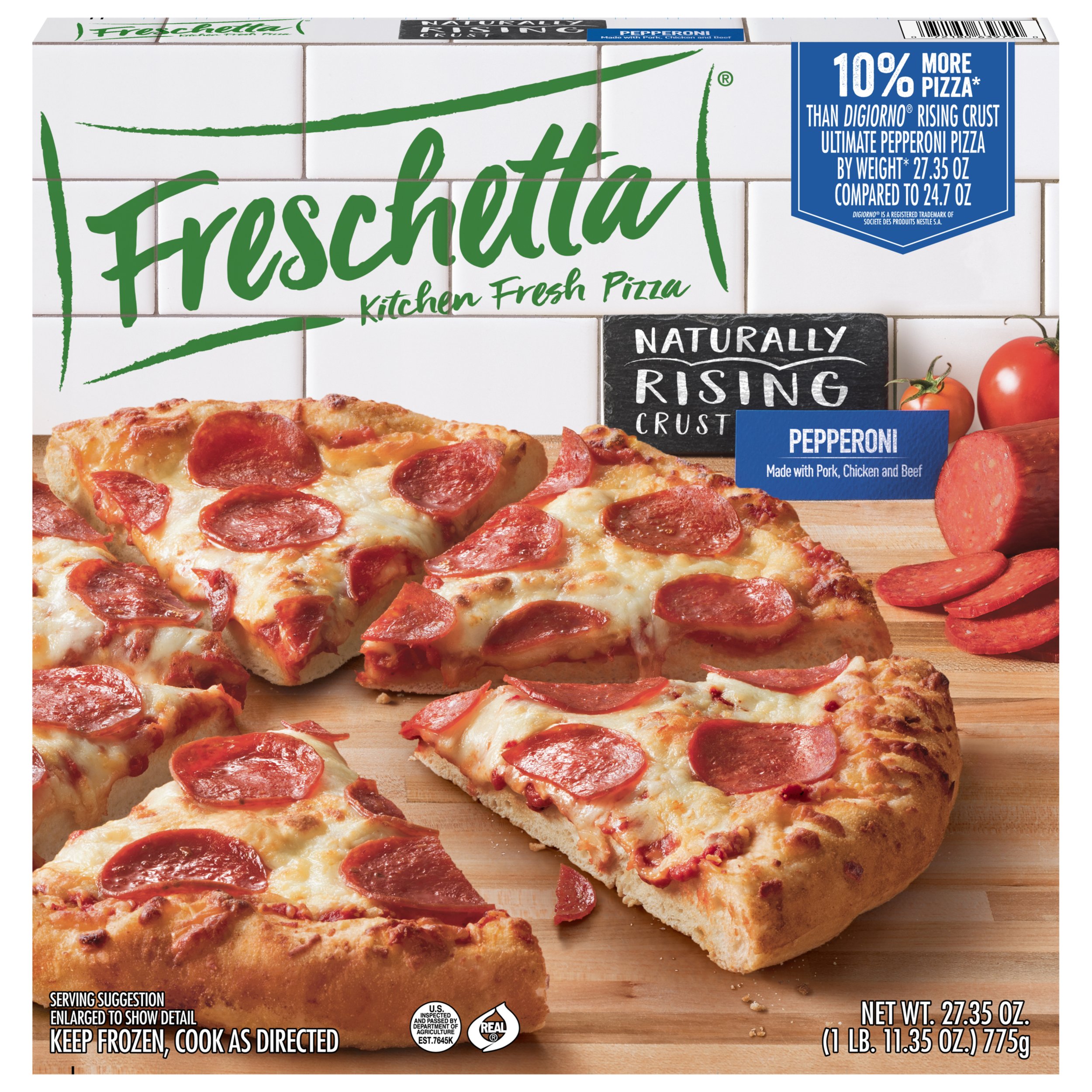 Freschetta Rising Crust Frozen Pizza Pepperoni Shop Pizza at HEB