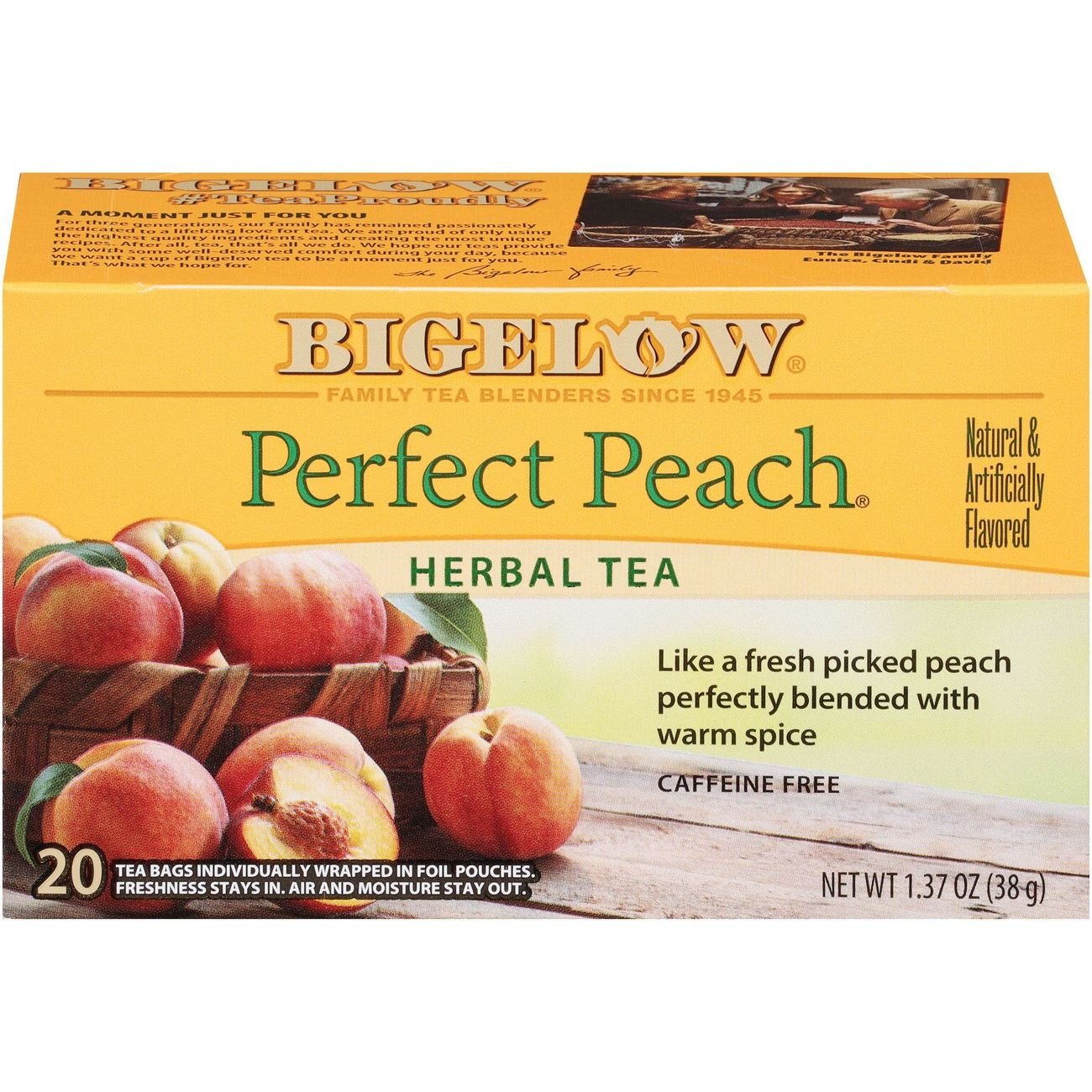 Bigelow Perfect Peach Herb Tea Bags Shop Tea at HEB