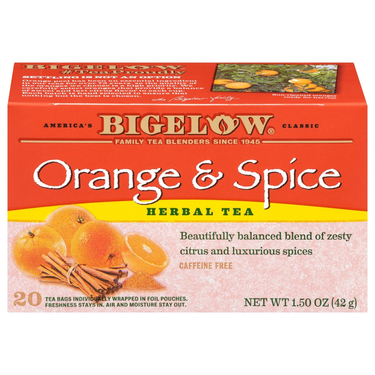 Bigelow Bigelow Orange & Spice Tea Bags - Shop Tea at H-E-B