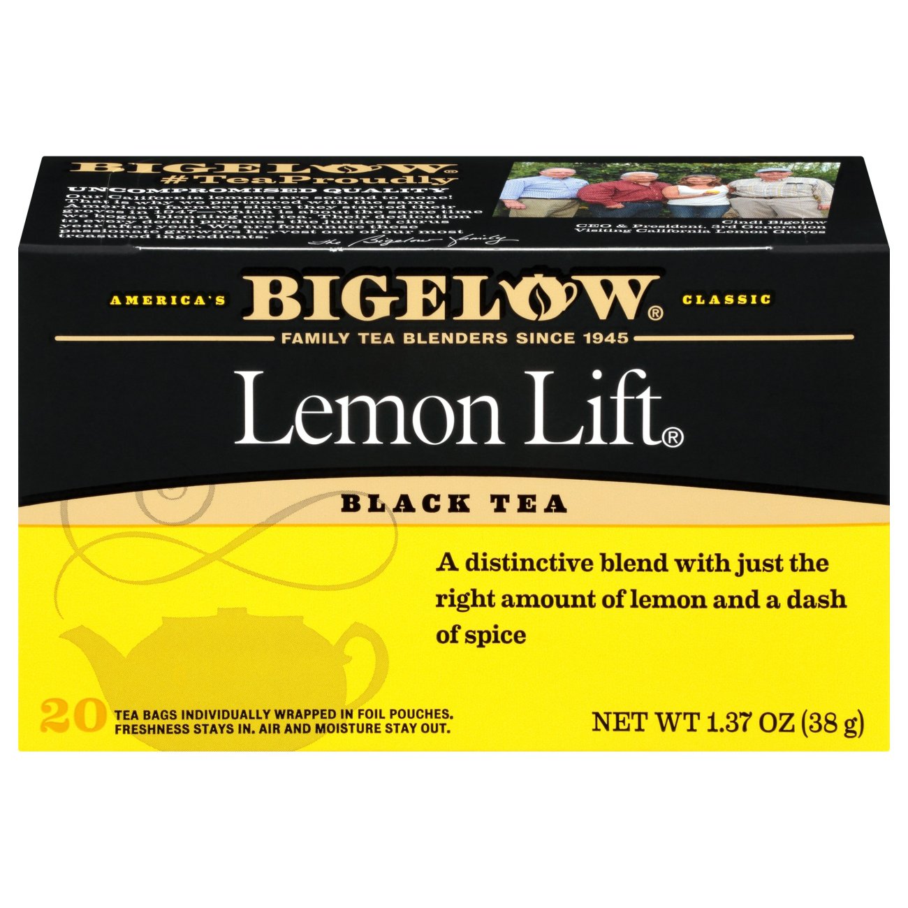 Bigelow Lemon Lift Black Tea Bags Shop Tea at HEB