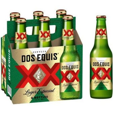 Dos Equis Lager Especial Beer 6 pk Bottles, 12 oz